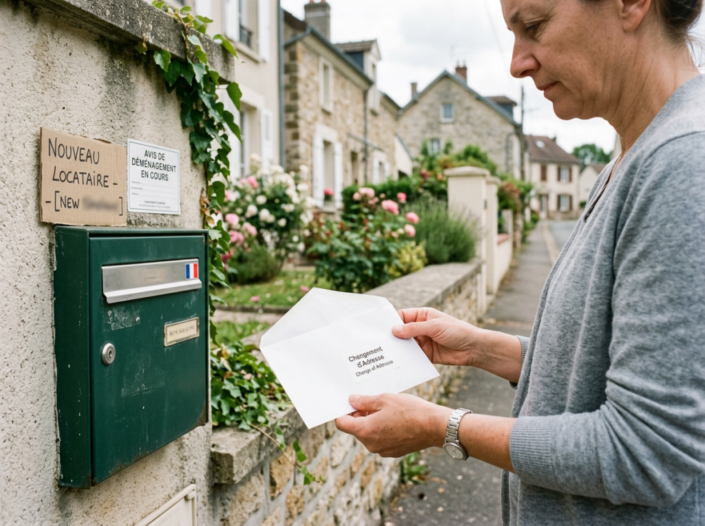 Courrier et boîte aux lettres avec changement d’adresse